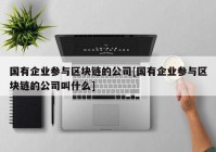 国有企业参与区块链的公司[国有企业参与区块链的公司叫什么]